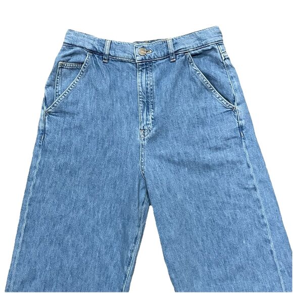 Massimo Dutti Women’s Straight Leg Denim Jeans Size 6 High Rise Stove Pipe Style - Picture 3 of 12